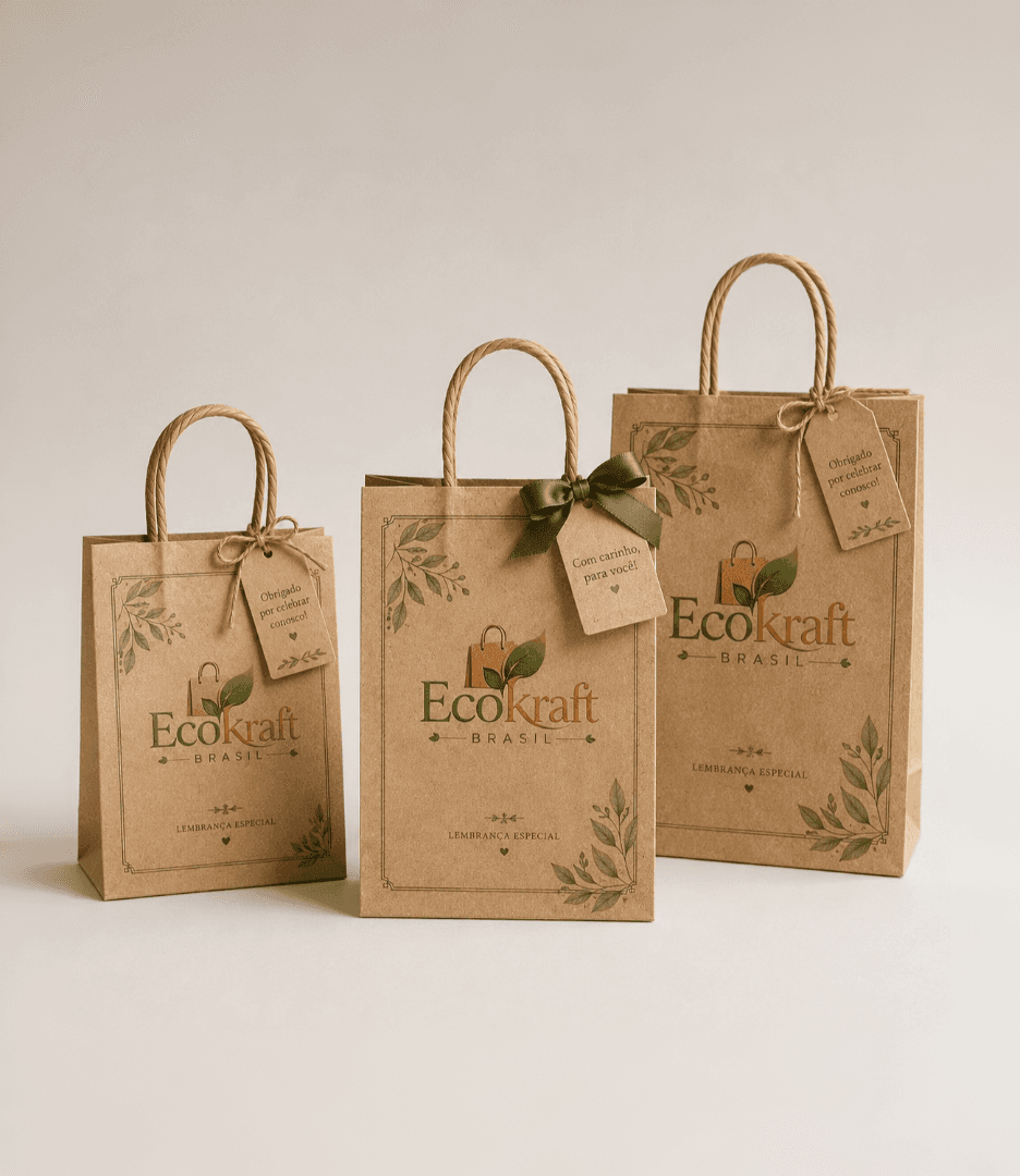 Sacola kraft personalizada para eventos