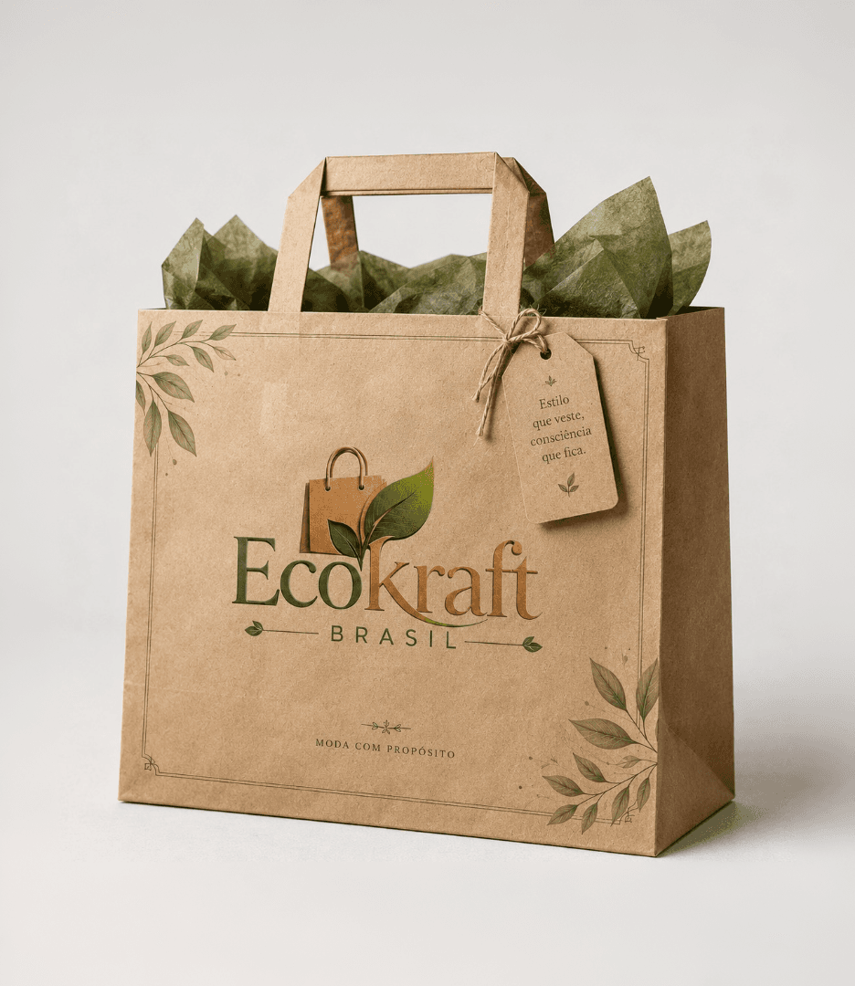 Sacola kraft personalizada para presentes