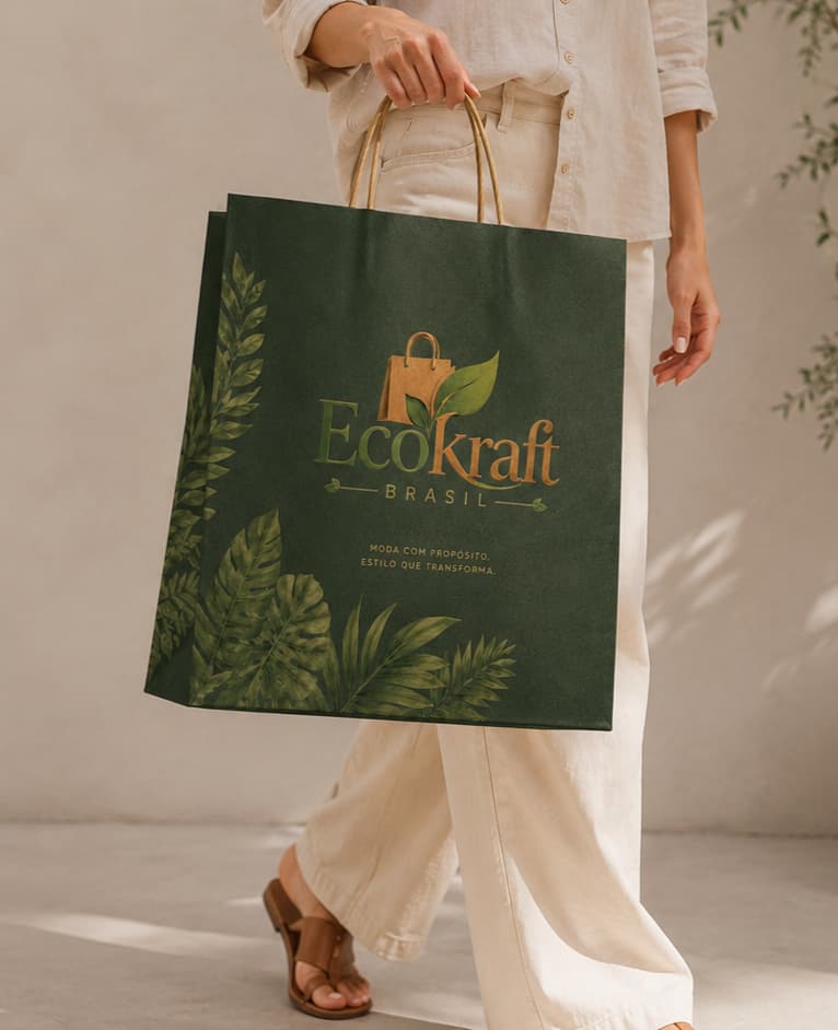 Sacola kraft personalizada EcoKraft